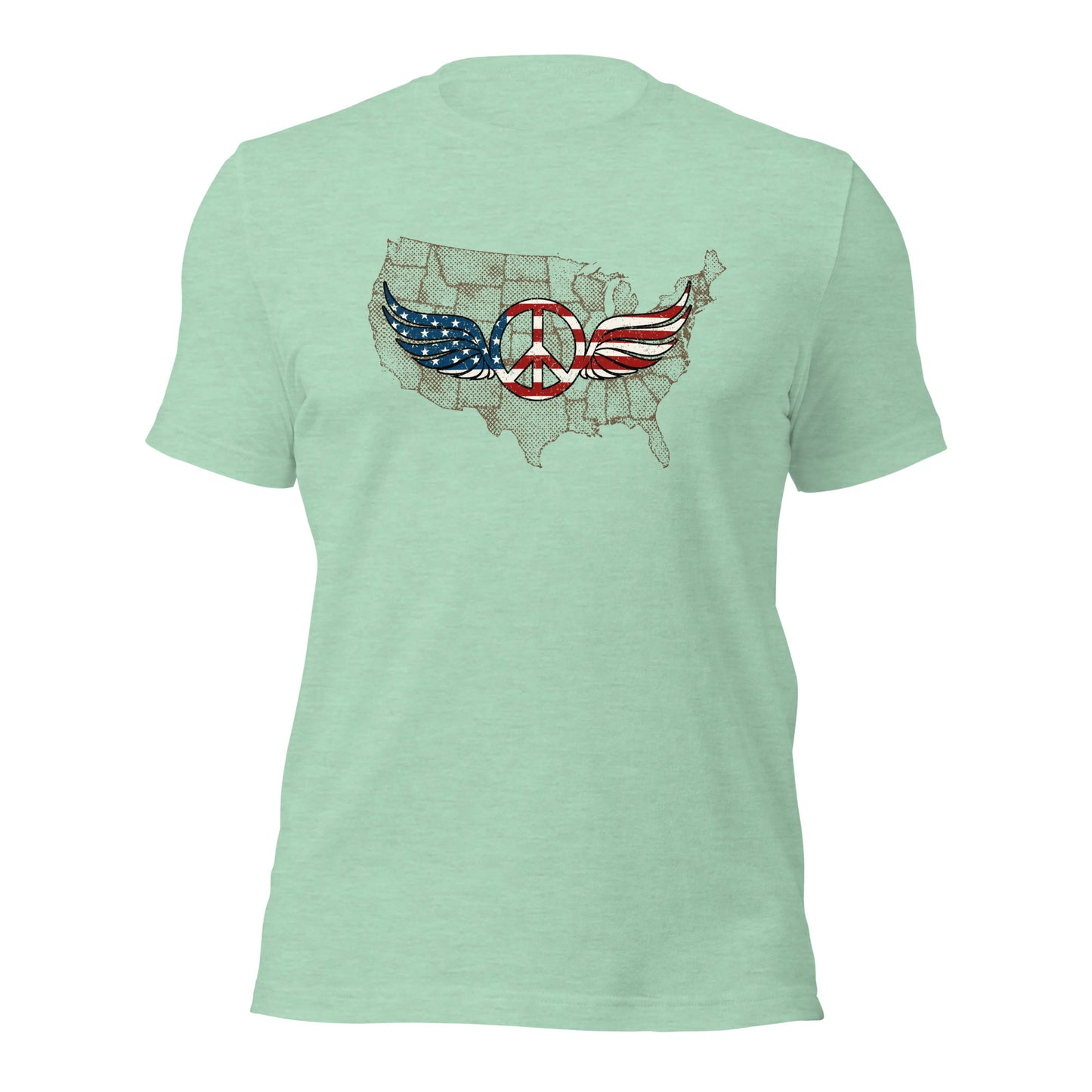 Stars And Stripes Peace Wings Sign Patriot Unisex Light Shirt