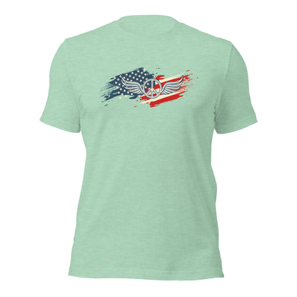 American Flag Fading USA Veteran Vintage Unisex Light t-shirt