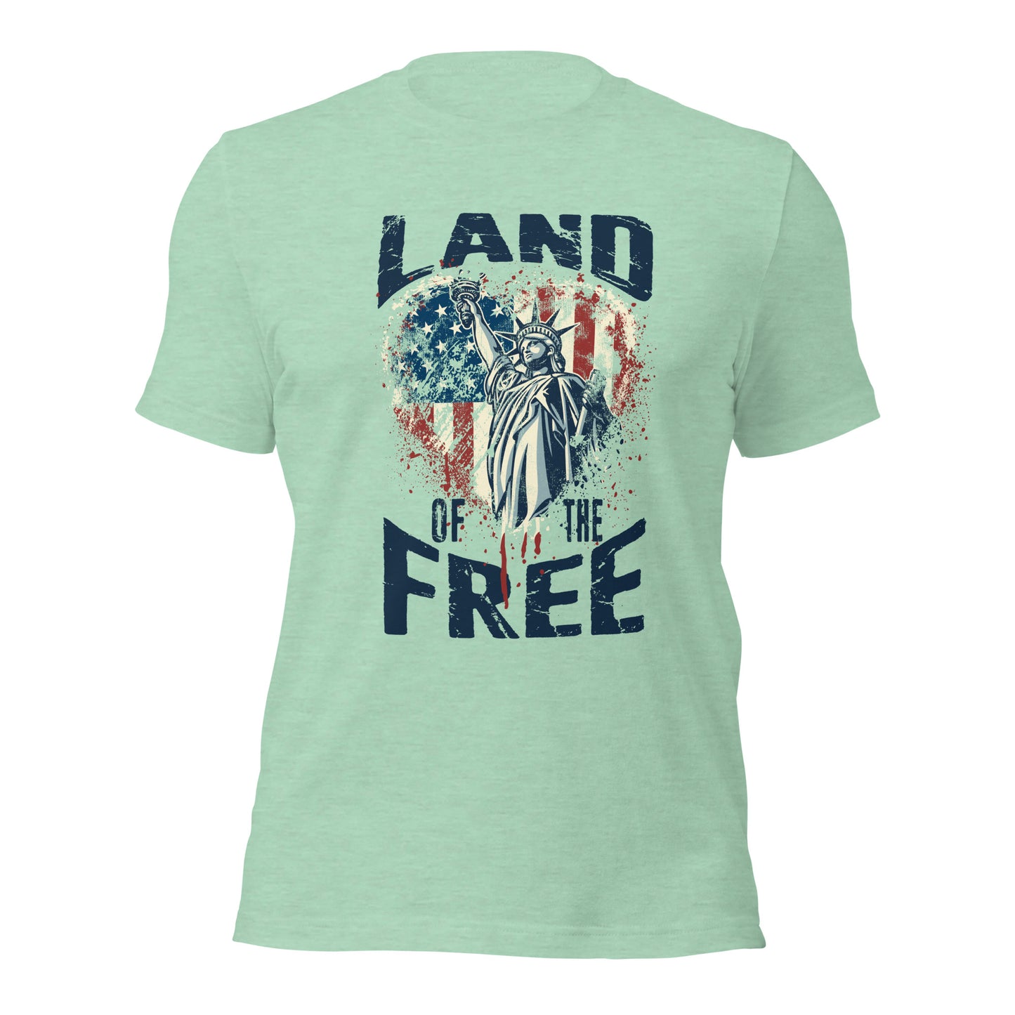 Vintage America Land Of Free Flag Statue Of Liberty Unisex Light t-shirt