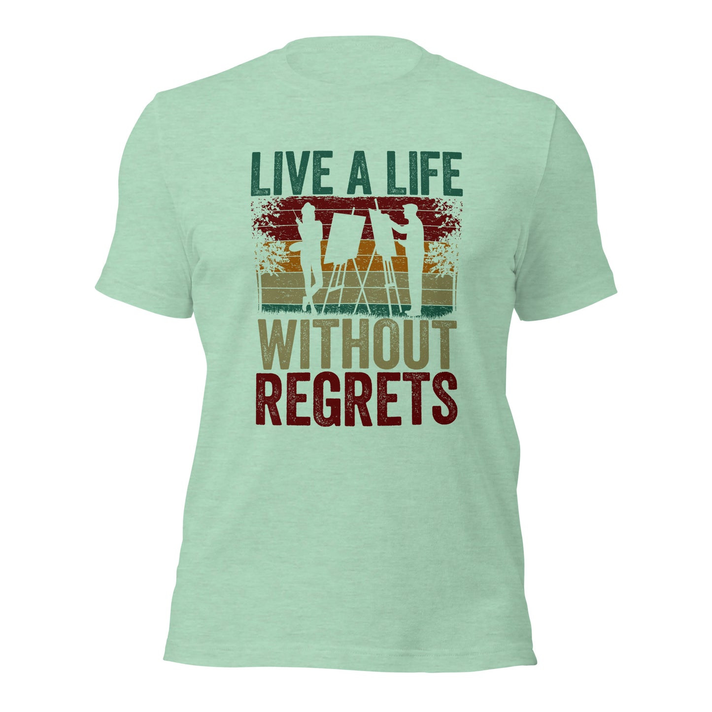 Artist Inspirational Quote Live A Life Without Regrets Unisex Light T-shirt