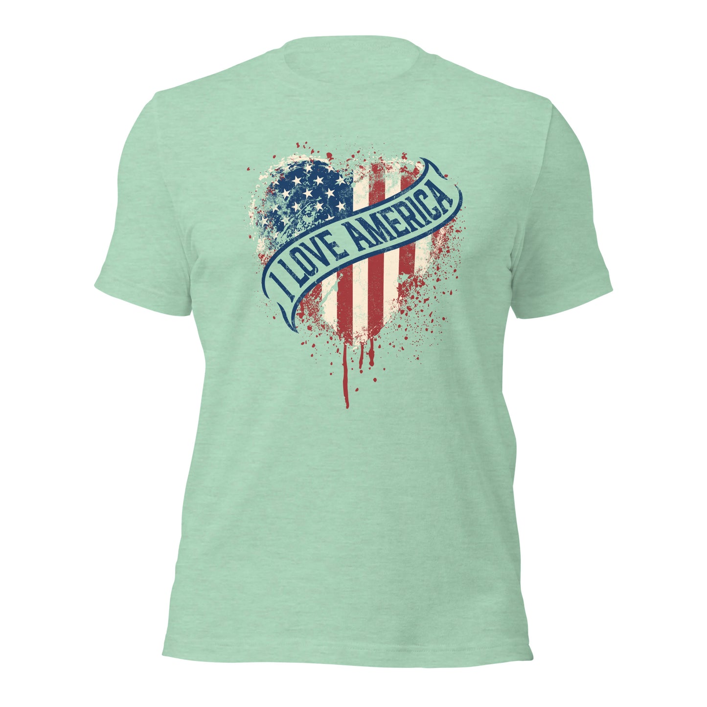 I Love America Vintage USA Map Unisex Light Shirt