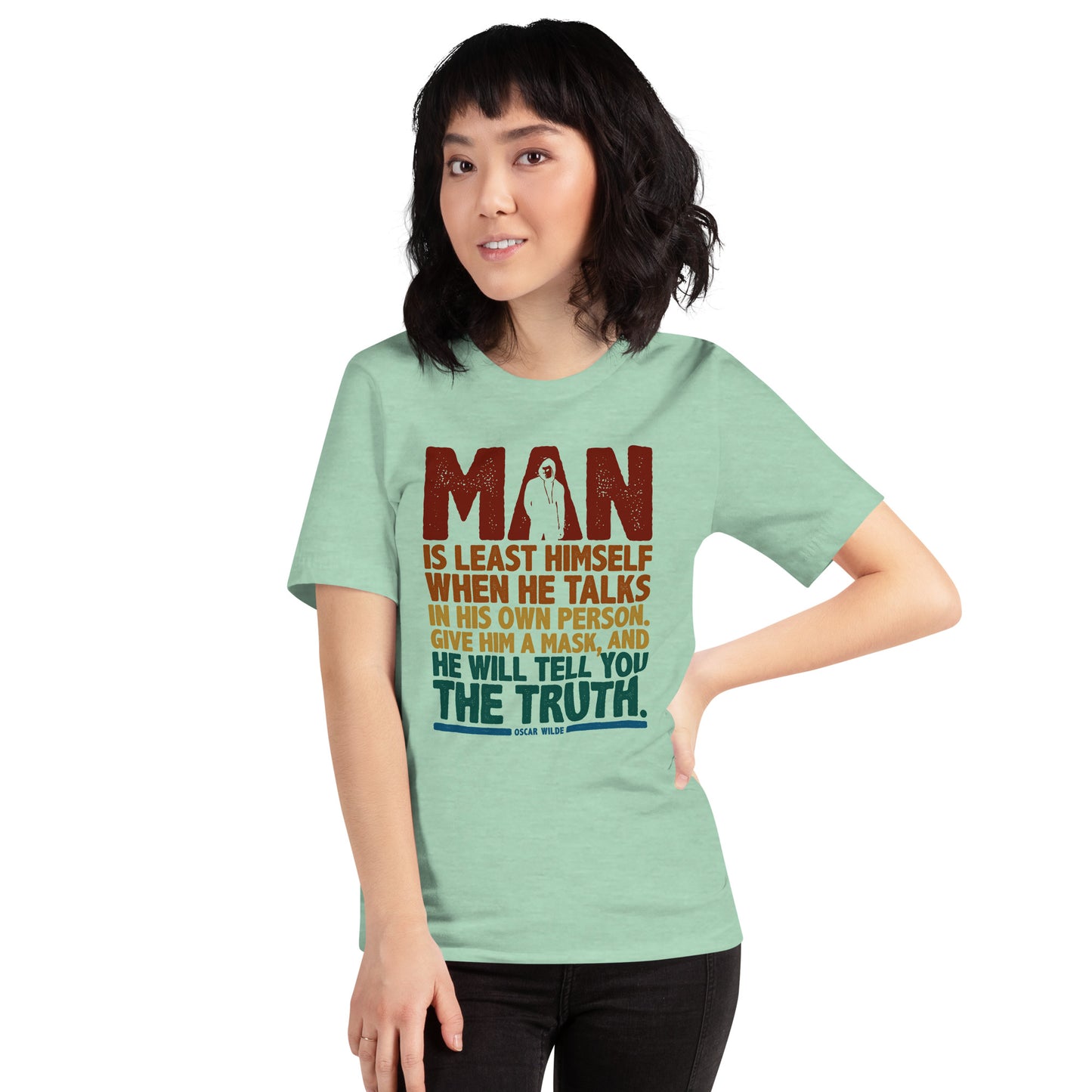 Oscar Wilde Give Him A Mask And He Will Tell You The Truth Honesty Unisex Light Shirt