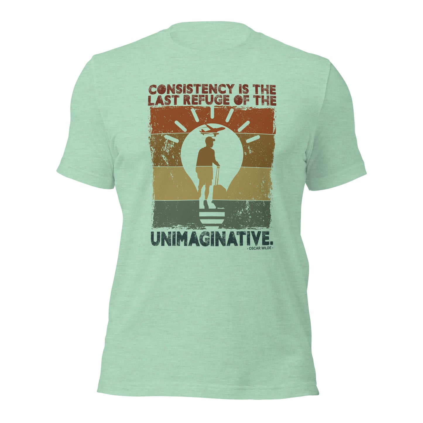 Consistency Is The Last Refuge Of The Unimaginative Retro Aviation Unisex Light Shirt