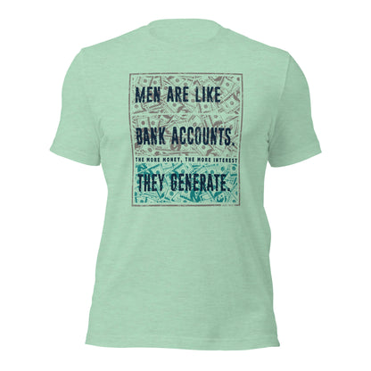 Men's Humor Men Are Like Bank Account Mark Twain Unisex Light Shirt