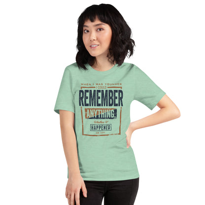 Mark Twain When I was Younger I Could Remember Senior Gift Vintage Light Tee