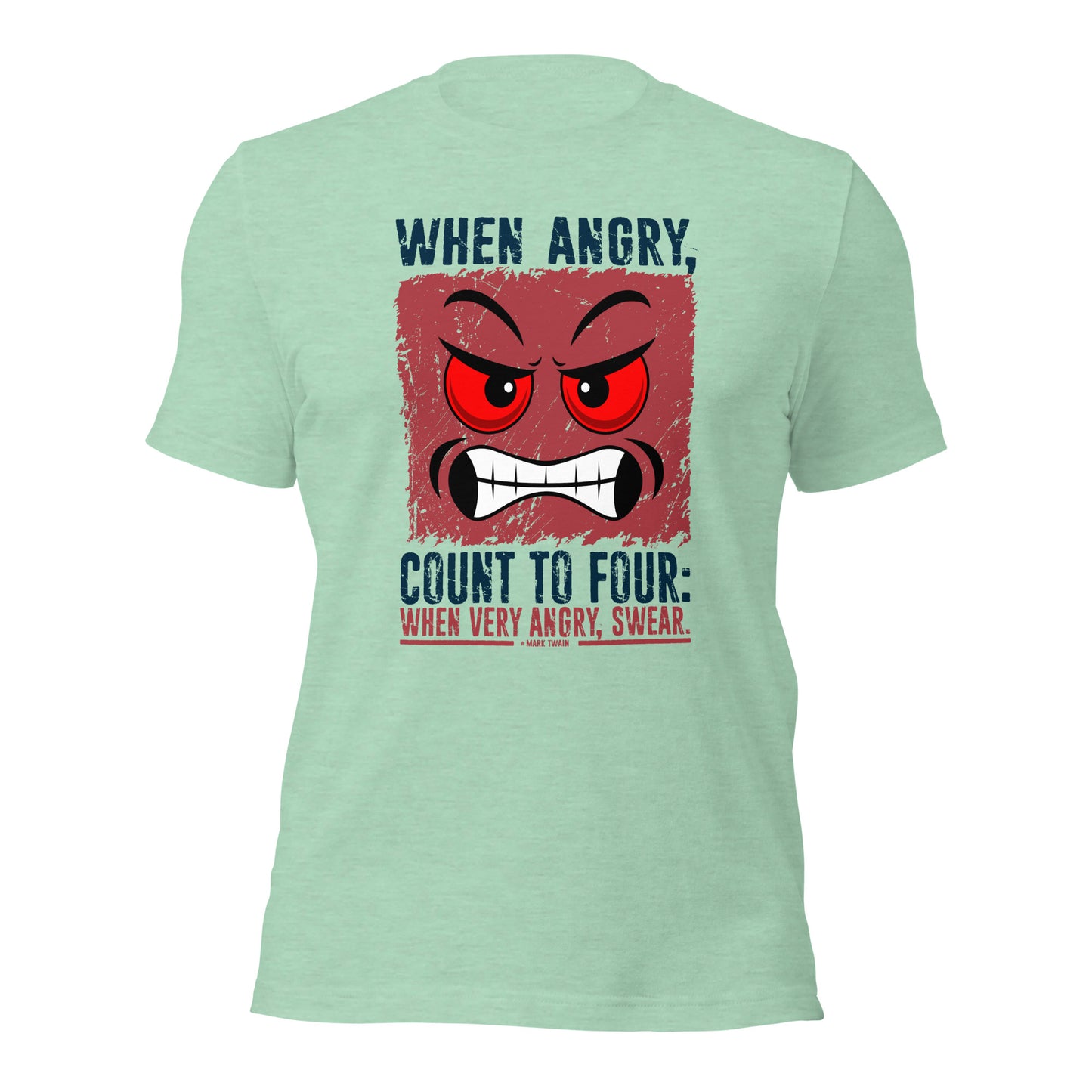 Mark Twain When Angry Count to Four Wisdom Unisex Light T-shirt