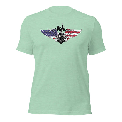 American Patriotic Firefighter Hero Dedication Unisex Light Shirt