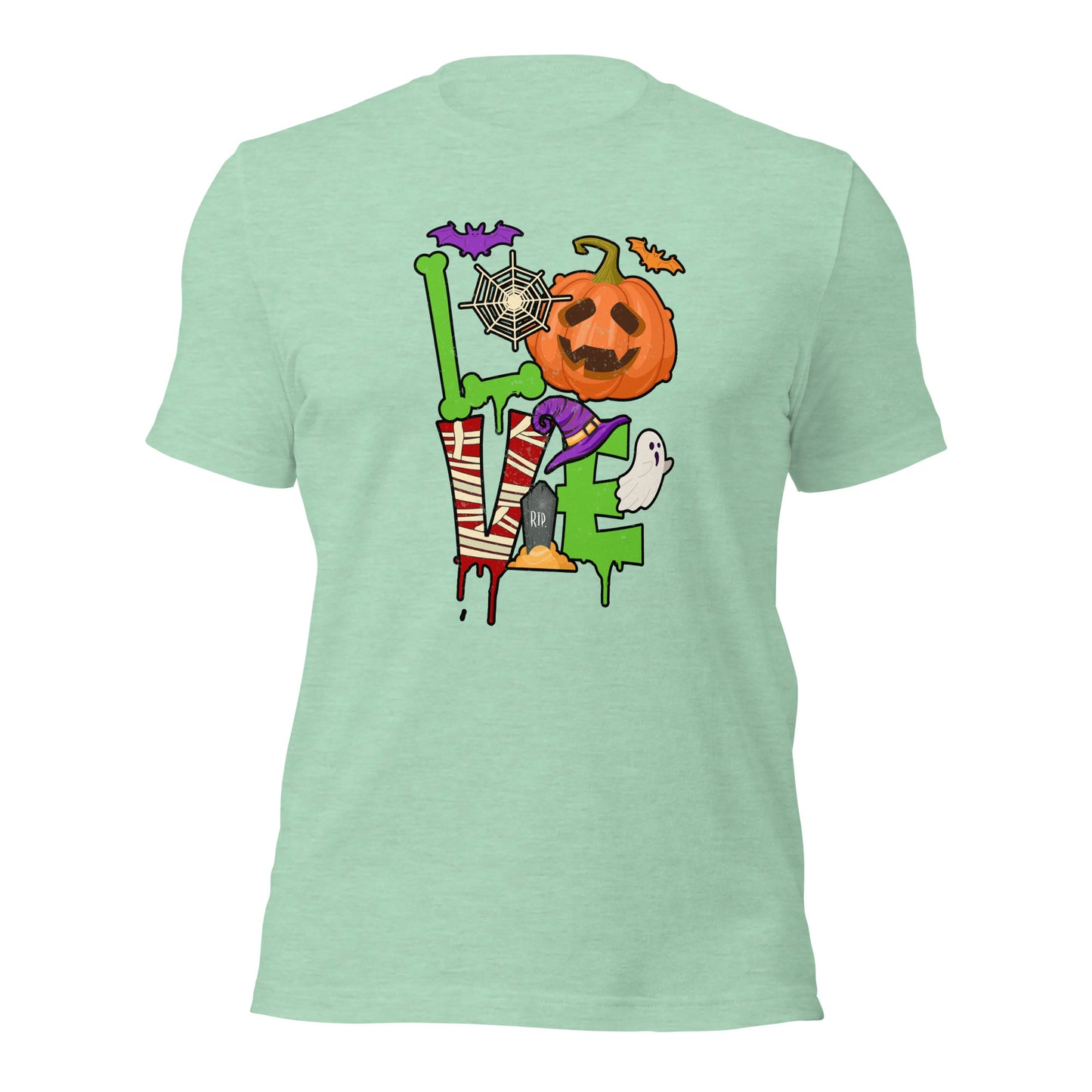 Halloween Love Tee Cute Fall Pumpkin Unisex Light Shirt