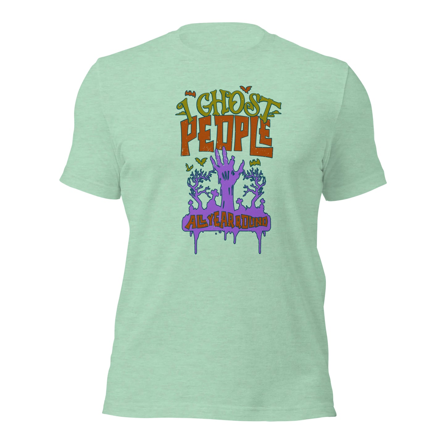 I Ghost People All Year Round Spooky Zombie Hand Unisex Light Shirt