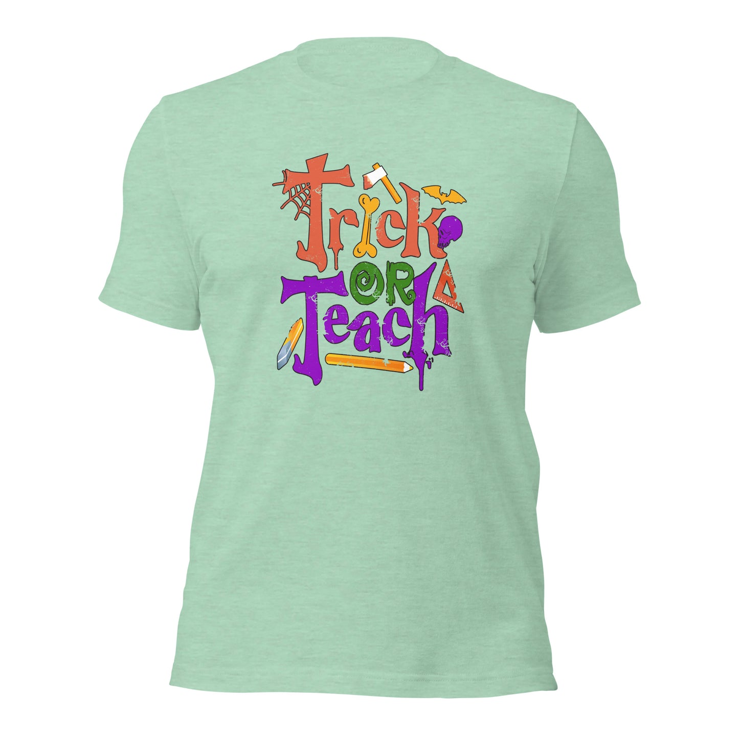 Trick Or Teach Funny Teacher Halloween Unisex Light Shirt