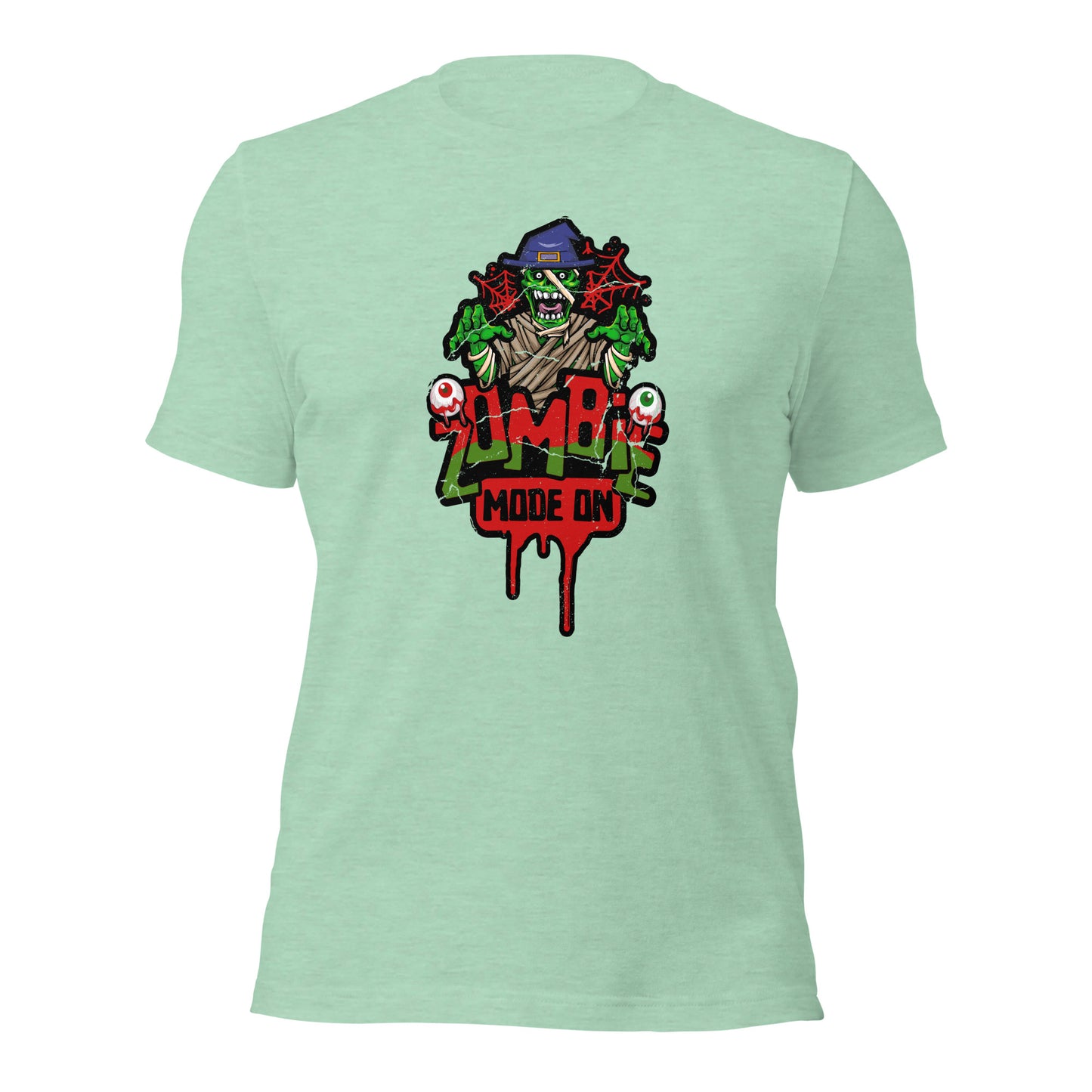 Zombie Mode On Spooky Season Halloween Party Unisex Light Tee