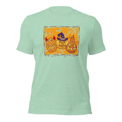 Pumpkin Halloween Jack O Lantern Spooky Season Unisex Light Tee