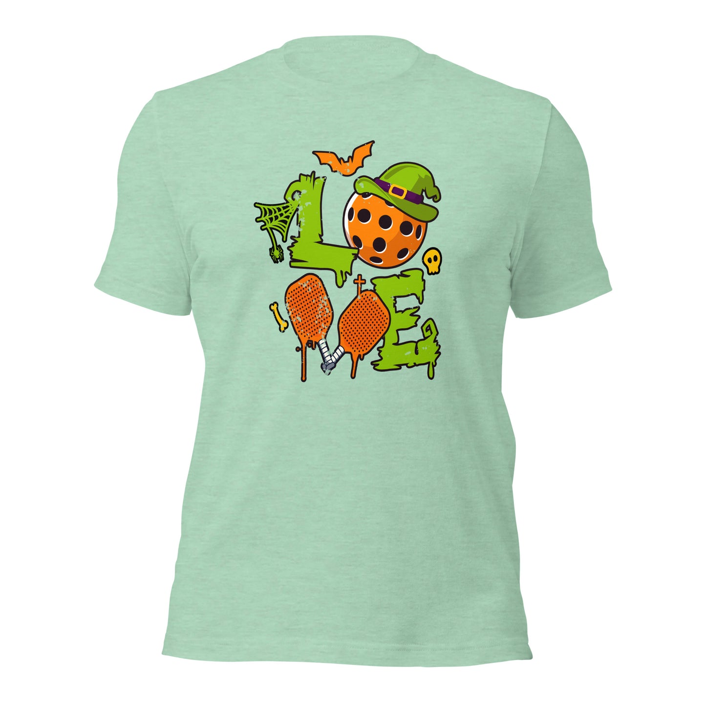 Pickleball Halloween Love Gift For Pickleball Lover Unisex Light Shirt