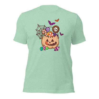 Sweet Pumpkin Jar Trick or Treat Spooky Season Unisex Light Shirt