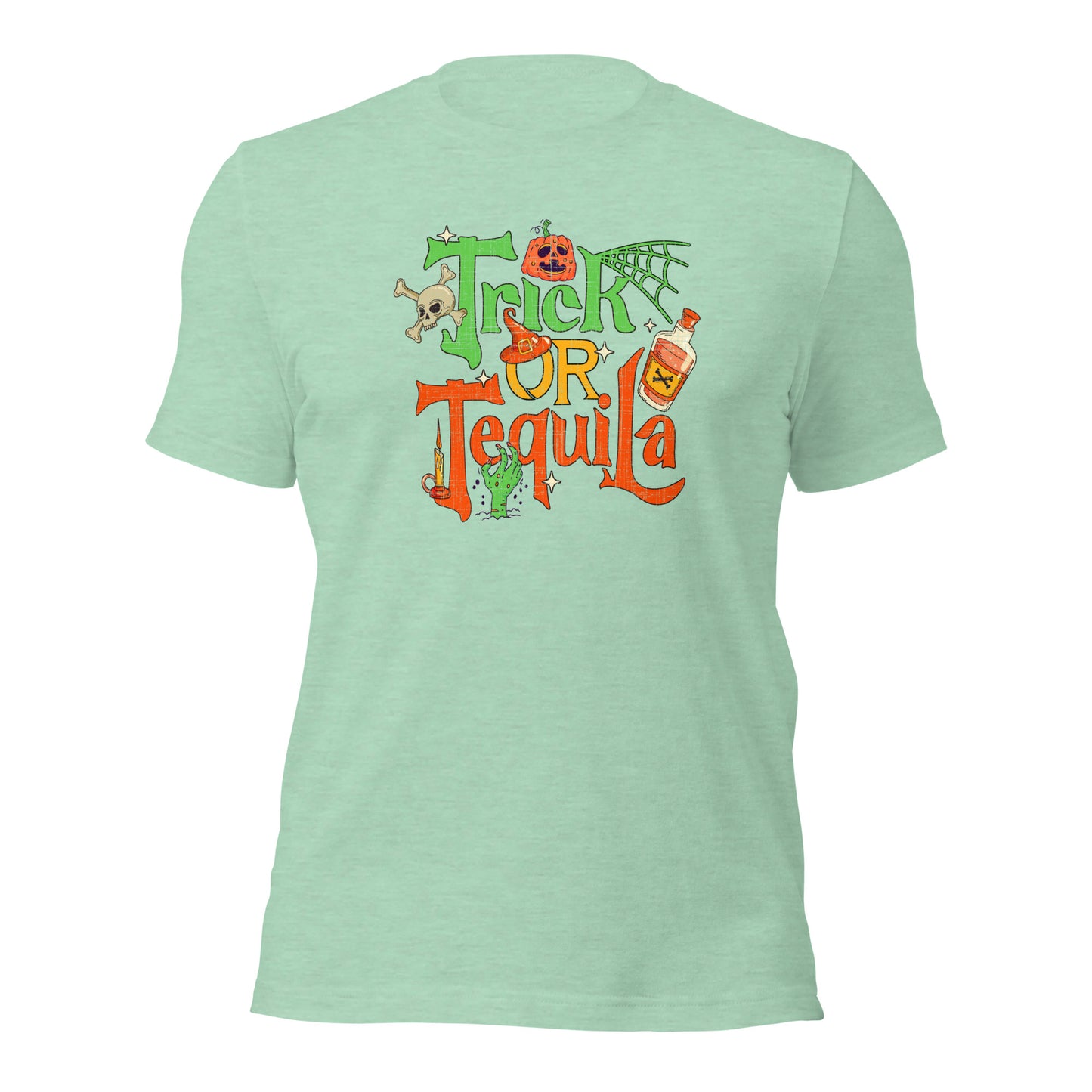 Trick Or Tequila Halloween Tequila Lover Unisex Light Shirt