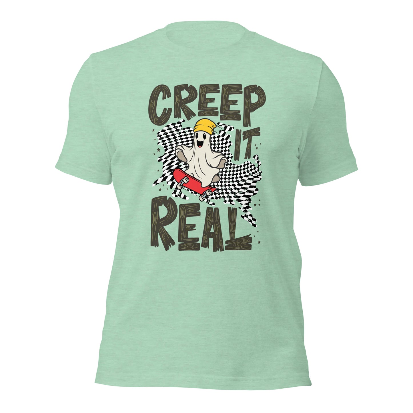 Creep It Real Skateboard Ghost Halloween Unisex Light Shirt