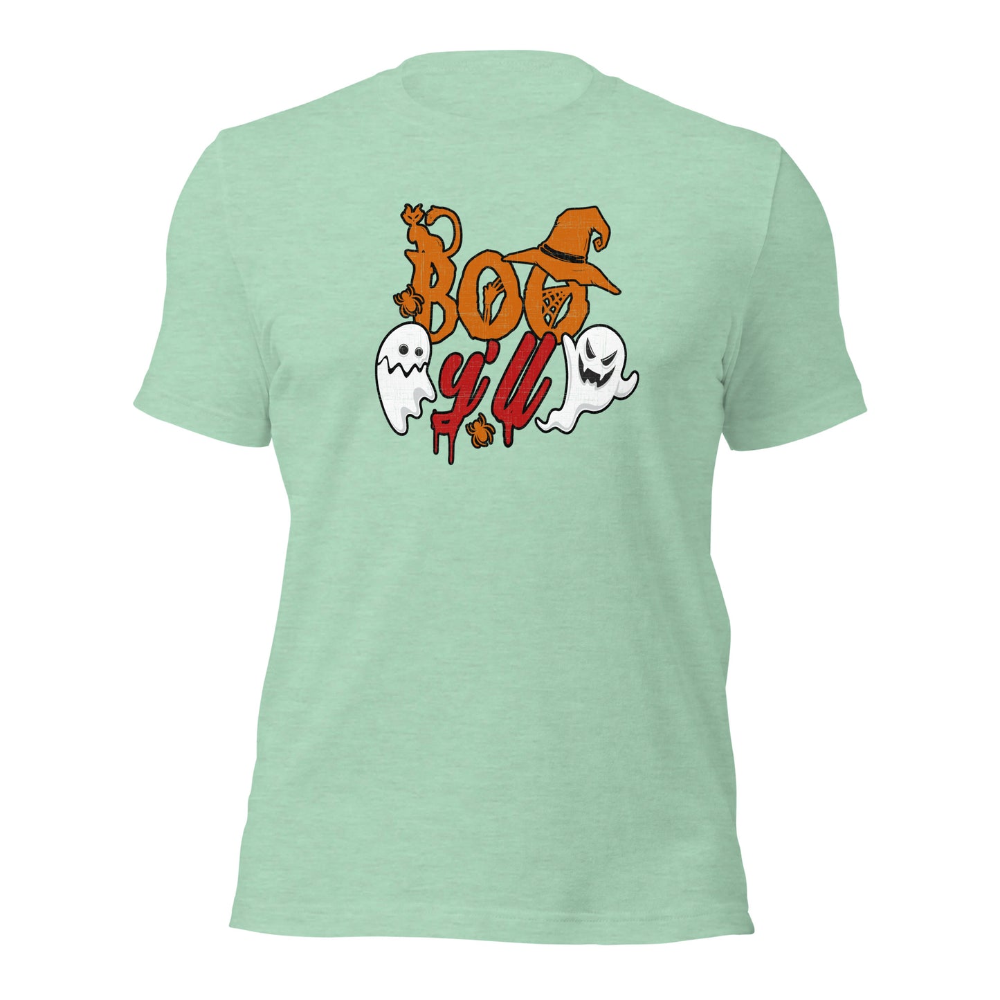 Boo Y'all Ghost Cowboy Western Halloween Party Unisex Light Tee