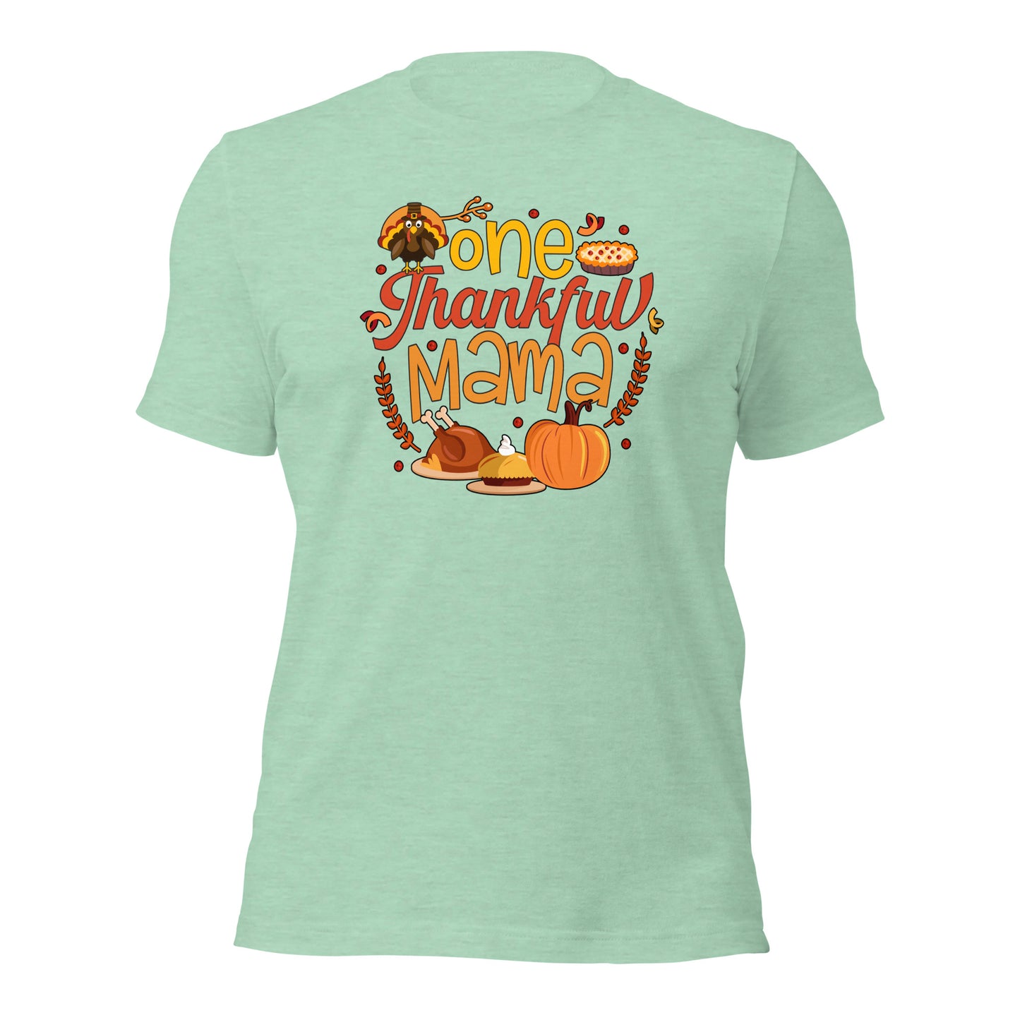 One Thankful Mama Gratitude-Infused Thankgiving Unisex Light Shirt