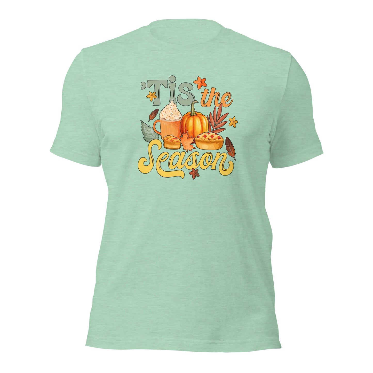 Tis The Season Thankful Blessed Thanksgiving Unisex Light Shirt