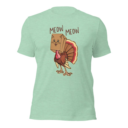 Meow Meow Turkey Thanksgiving Unisex Light Shirt