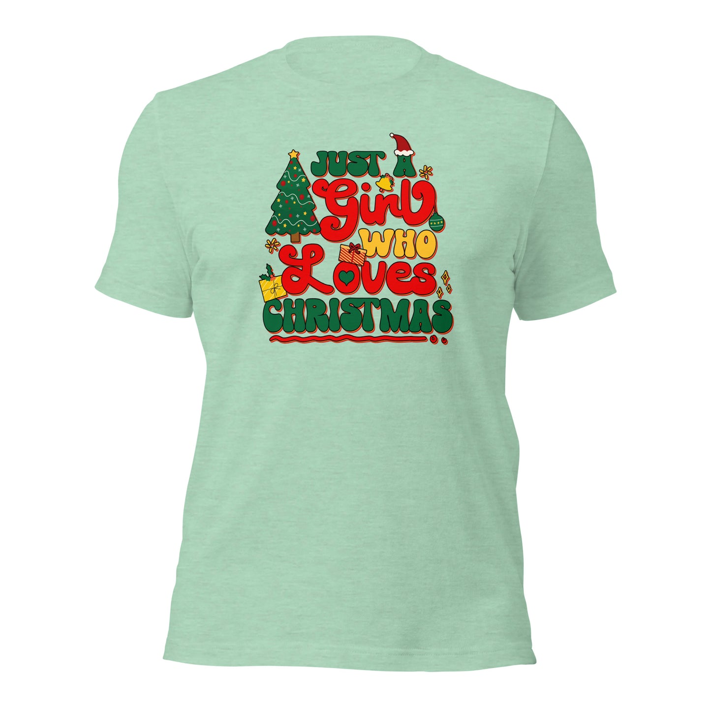 Just a Girl Who Loves Christmas Joyful Yuletide Unisex Light Shirt