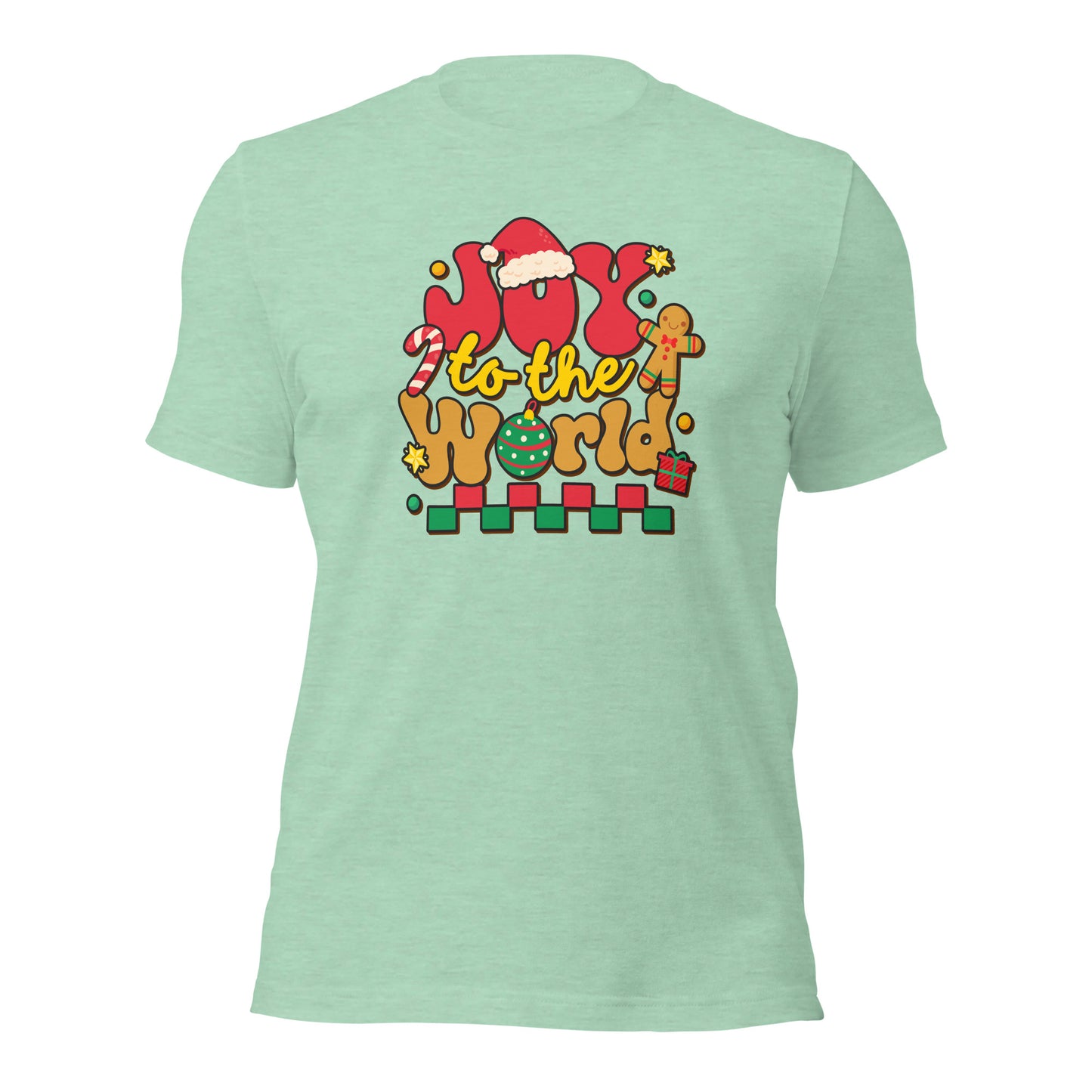 Joy To The World Santa Hat Joyful Christmas Unisex Light Shirt