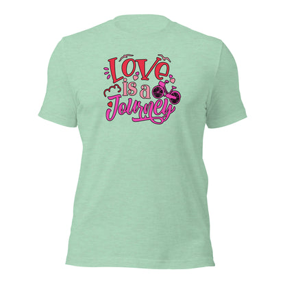 Love Is A Journey Tees Valentines Day Gift Couple Shirt Bicycle Lover Light Tshirt