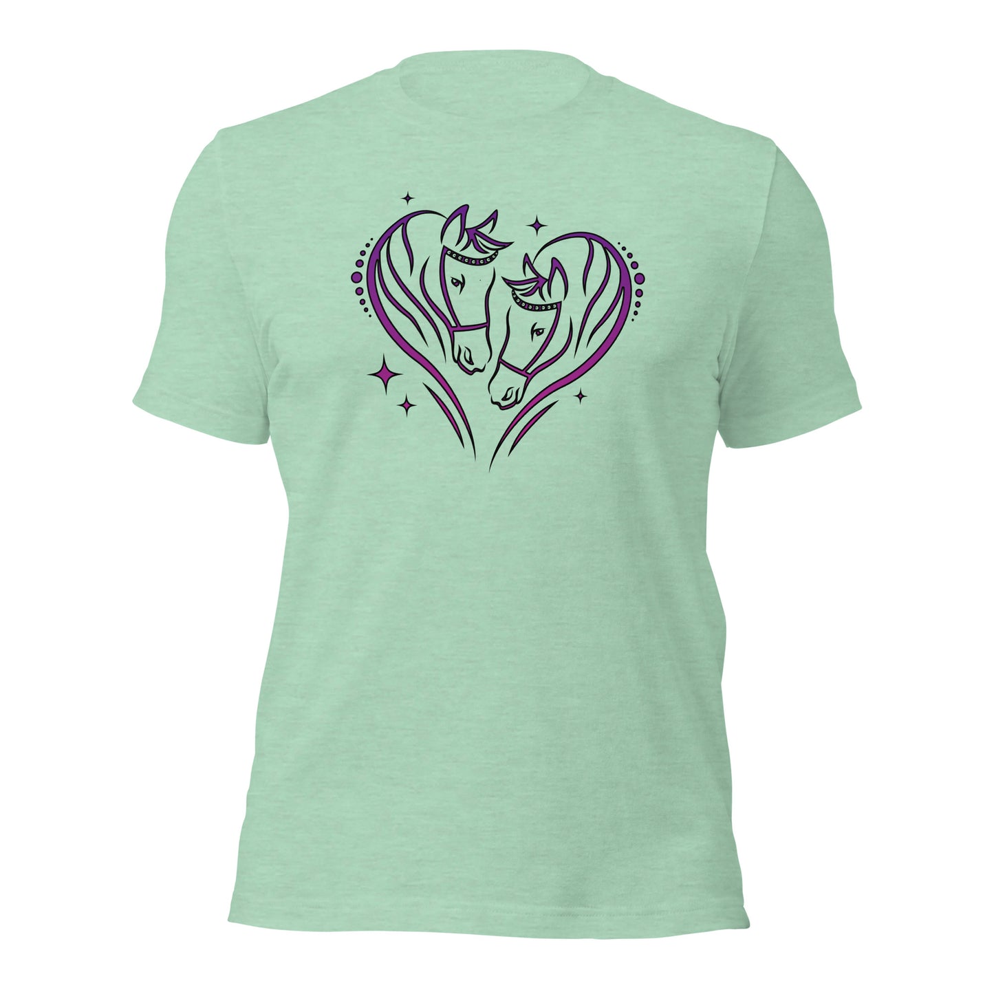 Valentines Day Equestrian Horse Heart Unisex Light Shirt