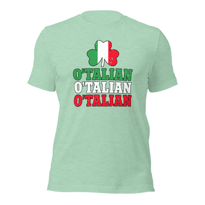 O' Talian Green St. Patricks Is Italian Unisex Light Shirt