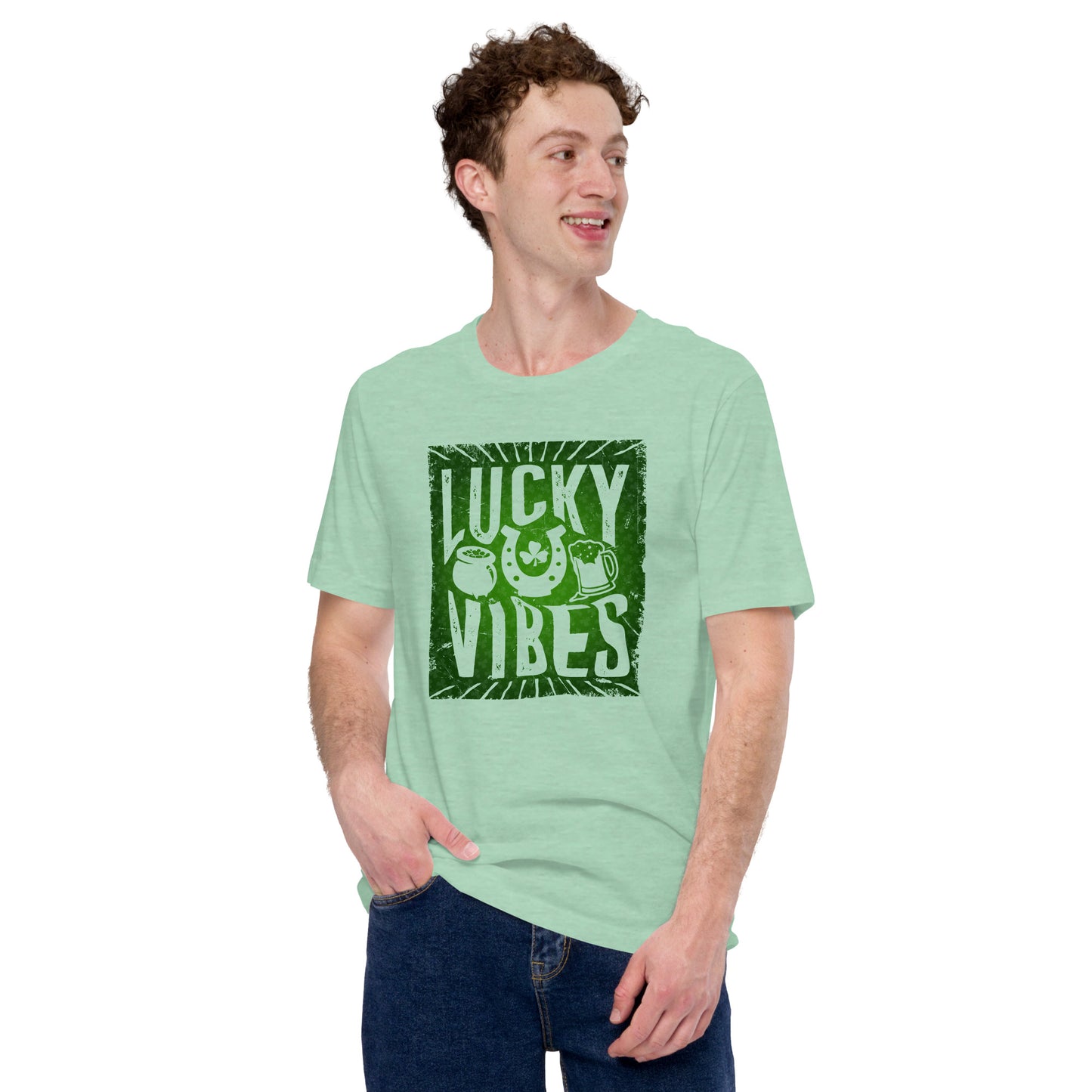 Lucky Vibes Summer Vibes Lucky St. Patricks Day Unisex Light Shirt