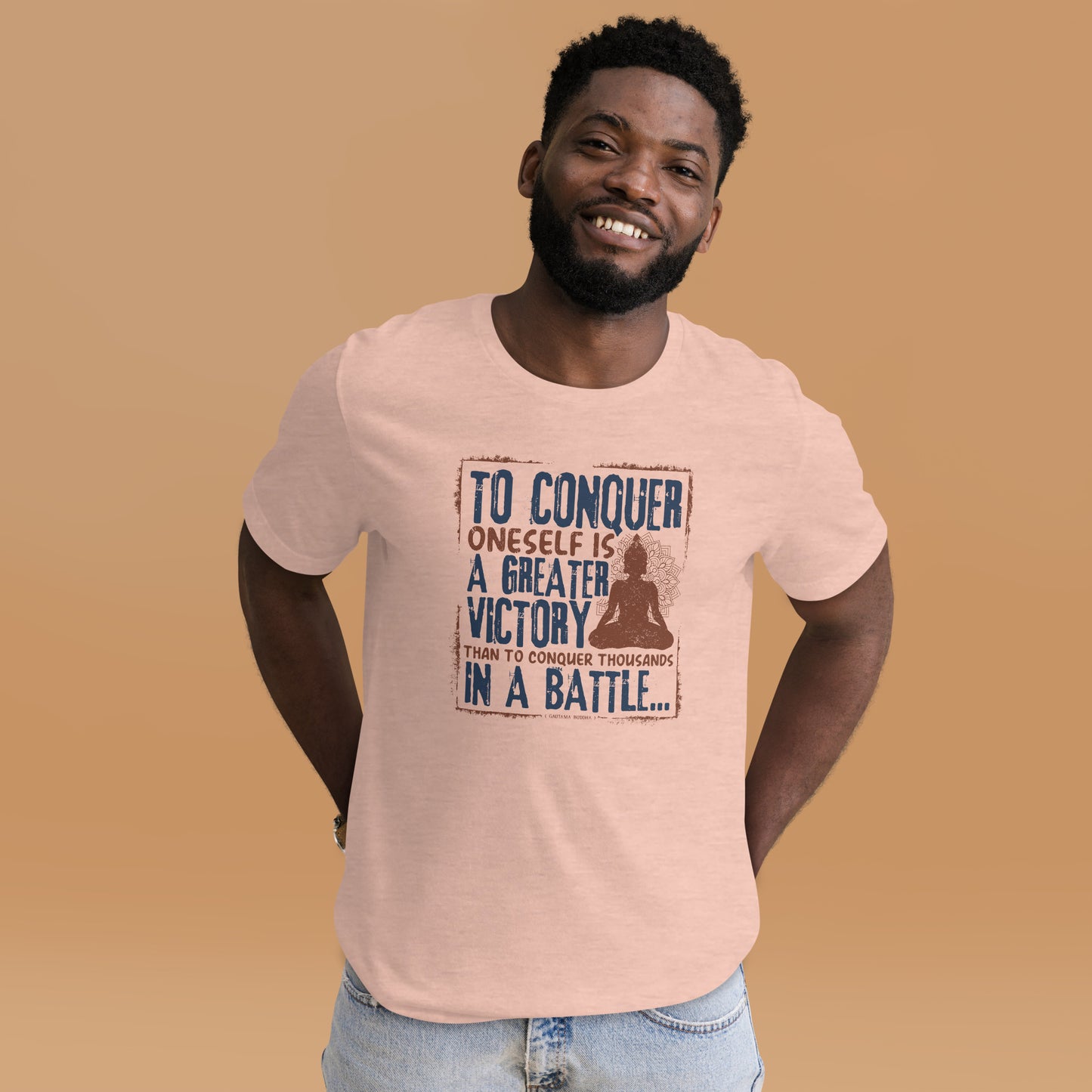 To conquer oneself is a greater victory Gautama Buddha Unisex Light Shirt