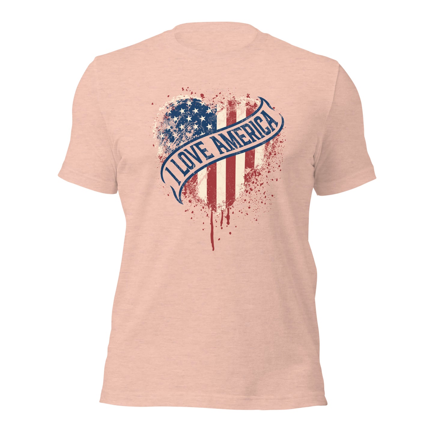 I Love America Vintage USA Map Unisex Light Shirt