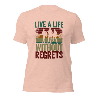 Musician Live A Life Without Regrets Inspiring Quote Guitarist Unisex Light t-shirt