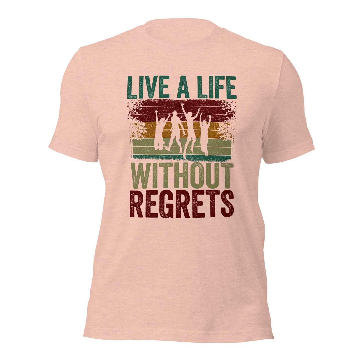 Live a life without regrets Yolo Tee Inspirational Positive Saying Unisex Light t-shirt