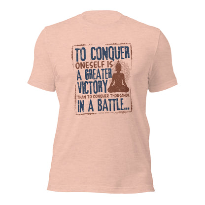 To conquer oneself is a greater victory Gautama Buddha Unisex Light Shirt