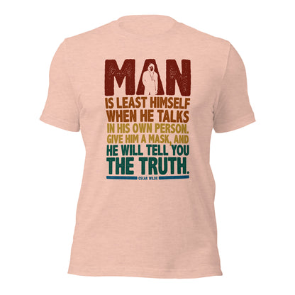 Oscar Wilde Give Him A Mask And He Will Tell You The Truth Honesty Unisex Light Shirt