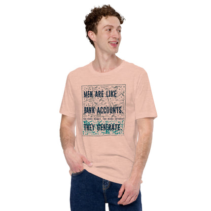 Men's Humor Men Are Like Bank Account Mark Twain Unisex Light Shirt