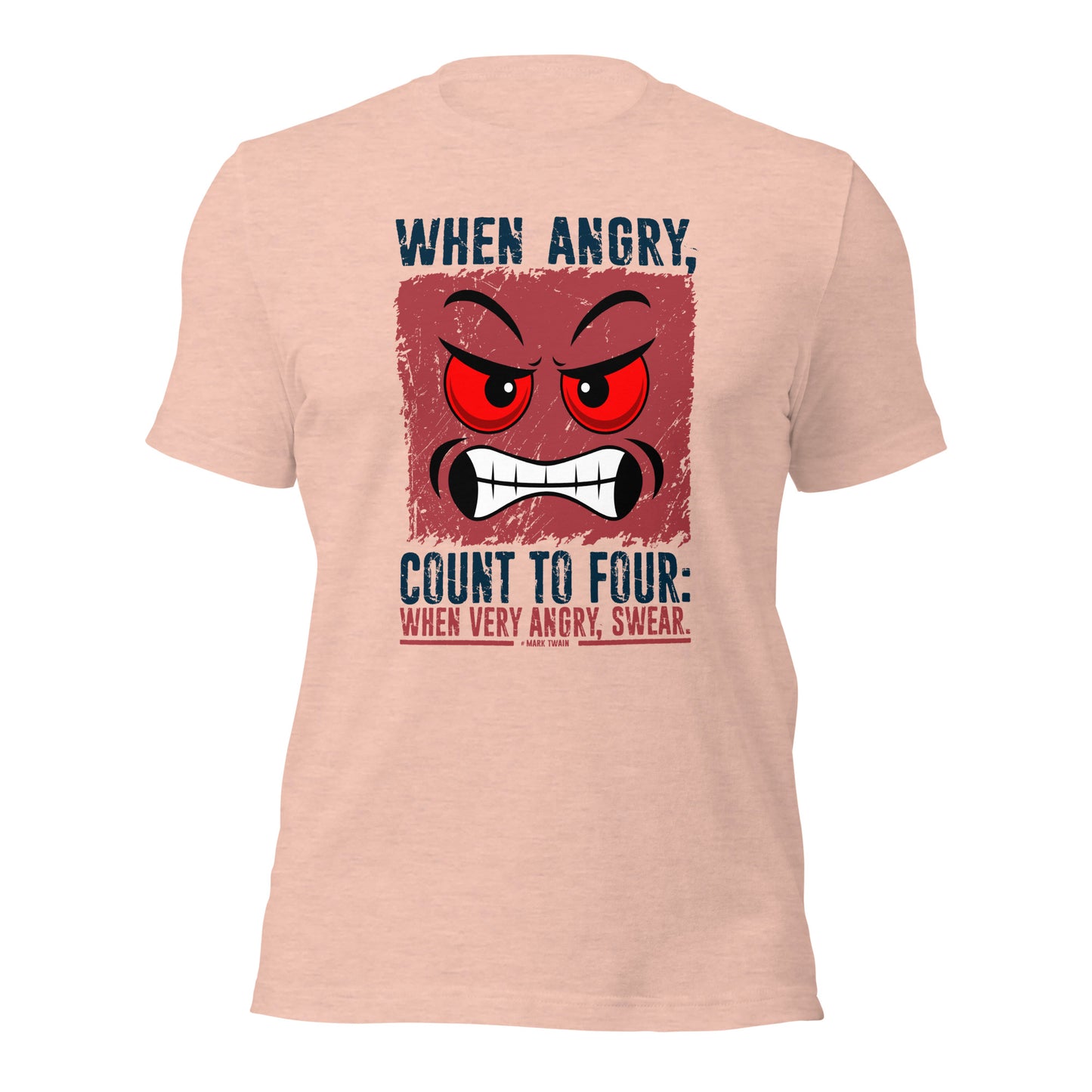 Mark Twain When Angry Count to Four Wisdom Unisex Light T-shirt