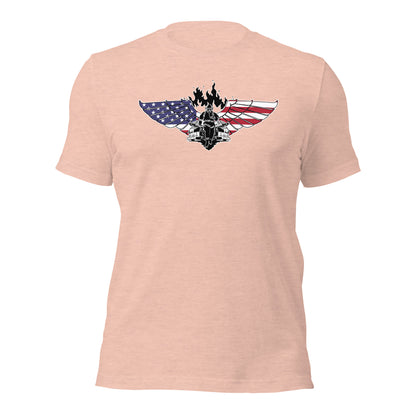 American Patriotic Firefighter Hero Dedication Unisex Light Shirt