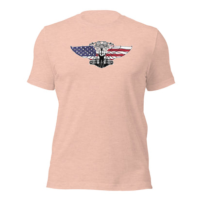 Brave Law Enforcer Patriotic American Police Hero Unisex Light Tee