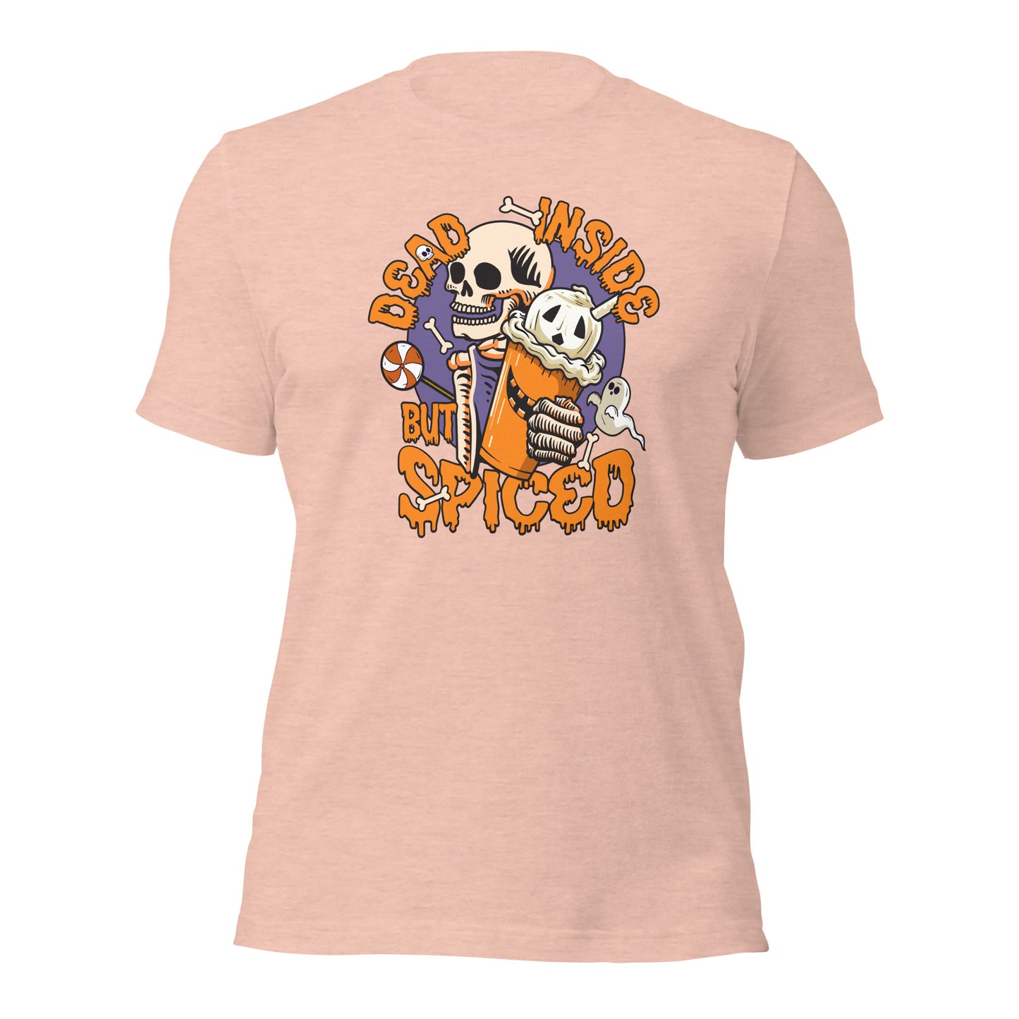 Dead Inside But Spiced Halloween Coffee Lovers Unisex Light Shirt