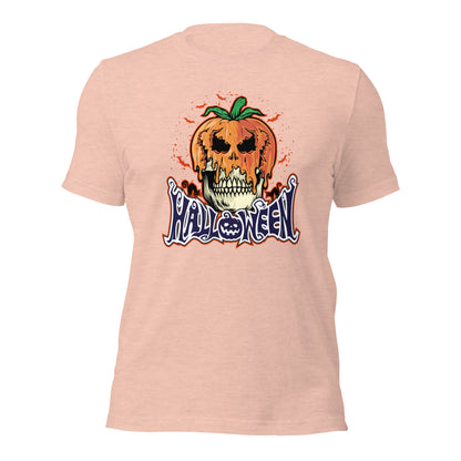 Halloween Pumpkin Skull Head Unisex Light Shirt