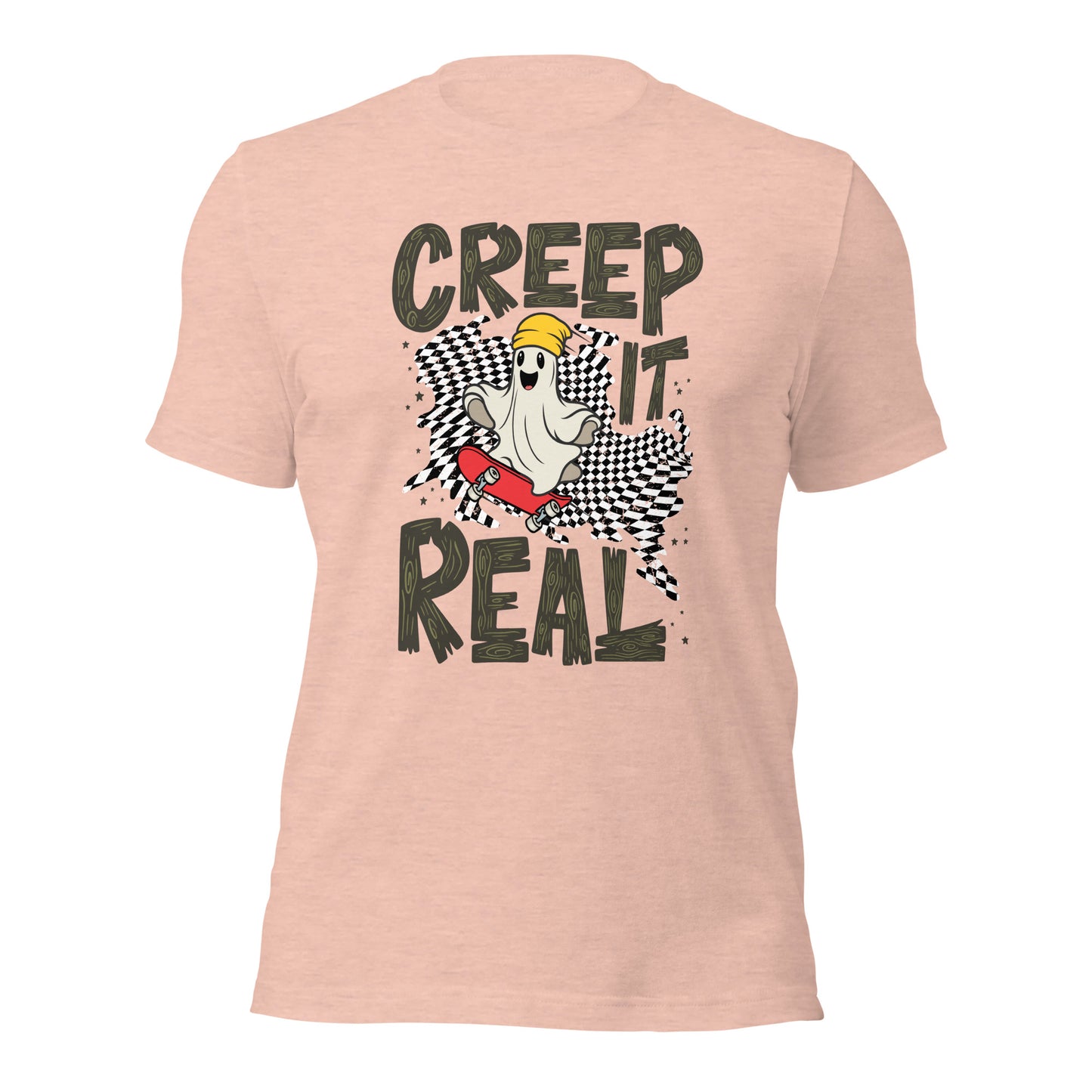 Creep It Real Skateboard Ghost Halloween Unisex Light Shirt