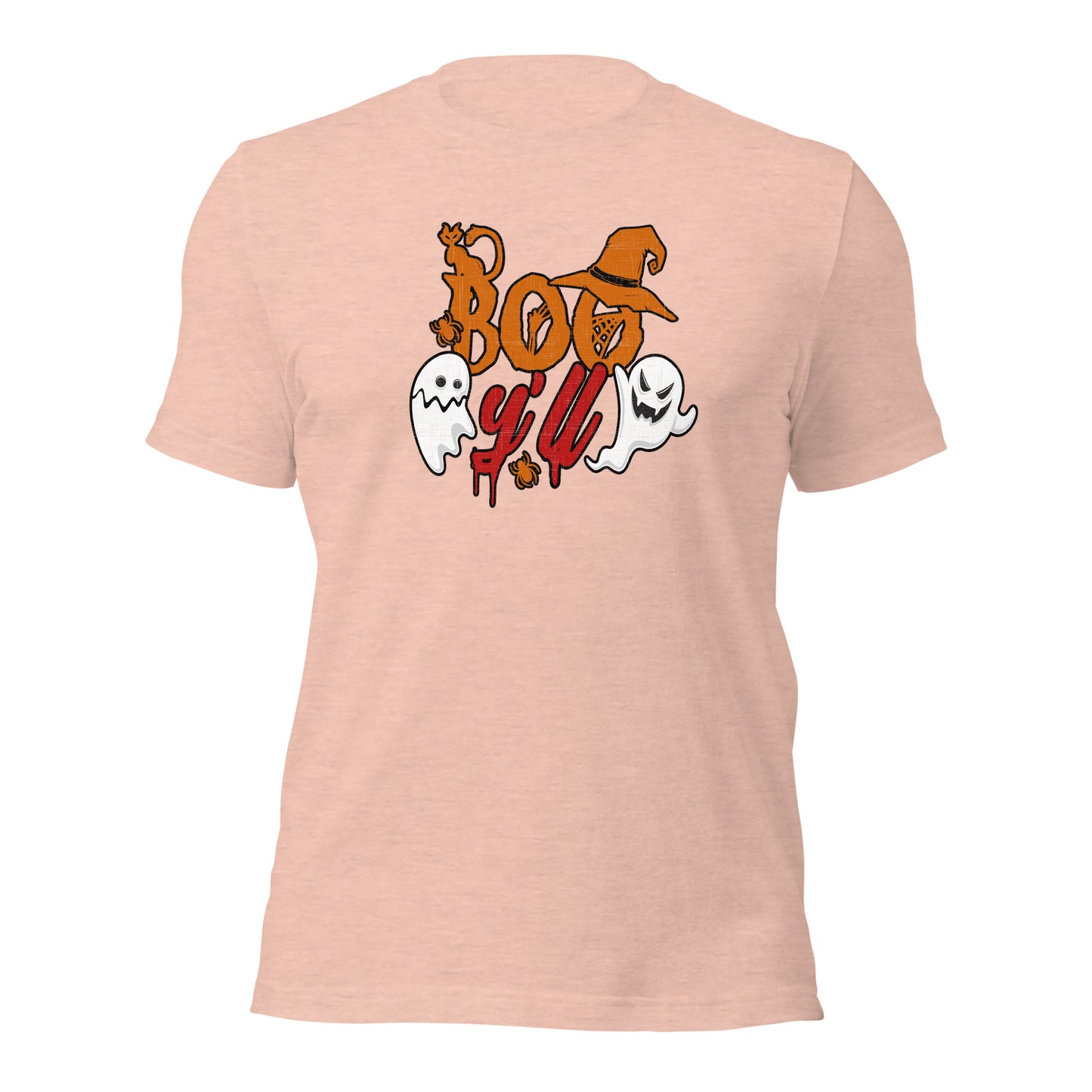 Boo Y'all Ghost Cowboy Western Halloween Party Unisex Light Tee