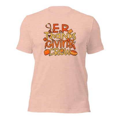 E.R Thankgiving Crew Gratitude Frontliners Unisex Light Shirt