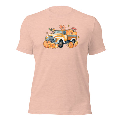 Pumpkin Thanksgiving Vintage Truck Unisex Light Shirt