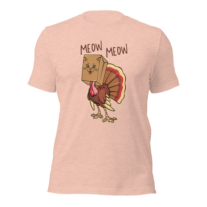 Meow Meow Turkey Thanksgiving Unisex Light Shirt