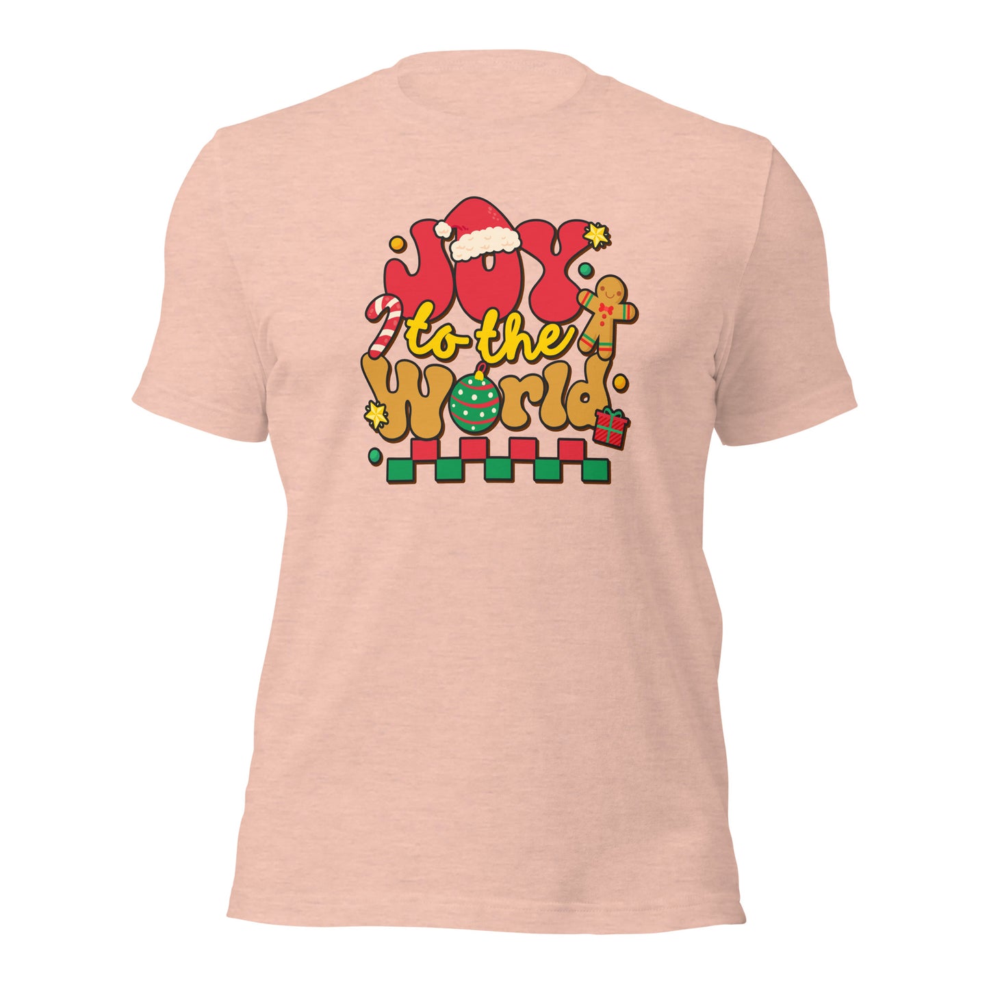 Joy To The World Santa Hat Joyful Christmas Unisex Light Shirt