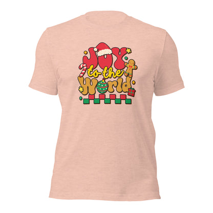 Joy To The World Santa Hat Joyful Christmas Unisex Light Shirt