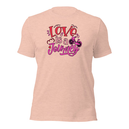 Love Is A Journey Tees Valentines Day Gift Couple Shirt Bicycle Lover Light Tshirt